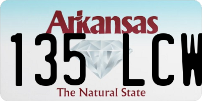 AR license plate 135LCW