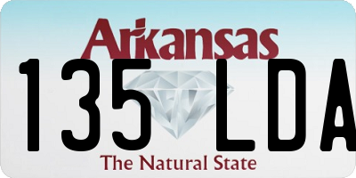 AR license plate 135LDA