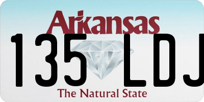 AR license plate 135LDJ