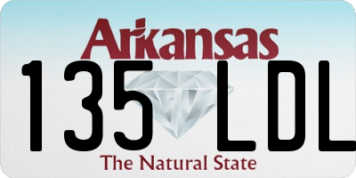 AR license plate 135LDL