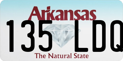 AR license plate 135LDQ