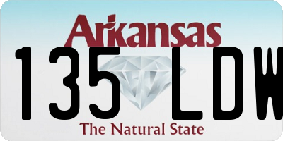 AR license plate 135LDW