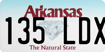 AR license plate 135LDX