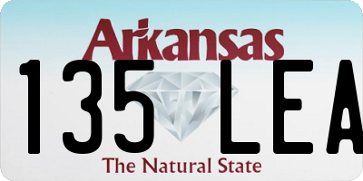 AR license plate 135LEA