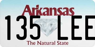 AR license plate 135LEE