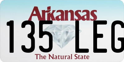 AR license plate 135LEG