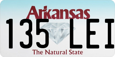 AR license plate 135LEI
