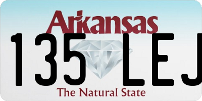 AR license plate 135LEJ