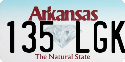 AR license plate 135LGK