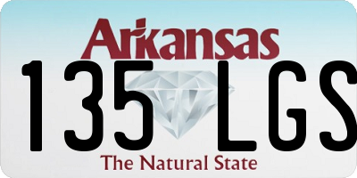 AR license plate 135LGS