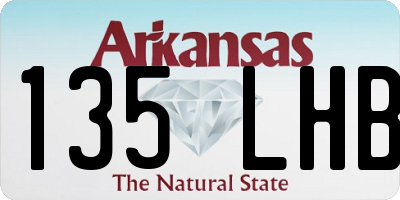 AR license plate 135LHB