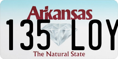 AR license plate 135LOY