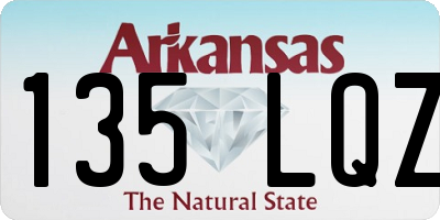 AR license plate 135LQZ