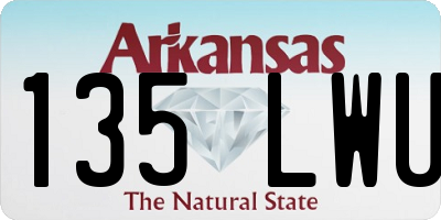 AR license plate 135LWU
