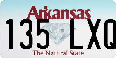AR license plate 135LXQ