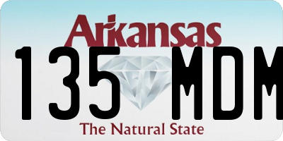 AR license plate 135MDM