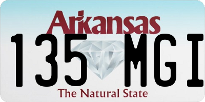 AR license plate 135MGI