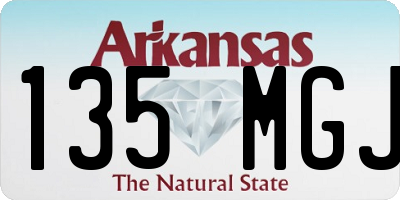 AR license plate 135MGJ