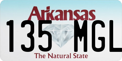 AR license plate 135MGL