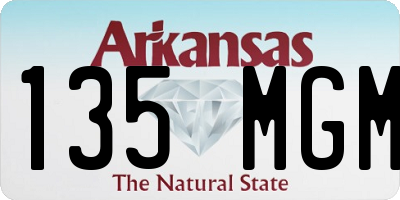 AR license plate 135MGM