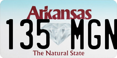 AR license plate 135MGN