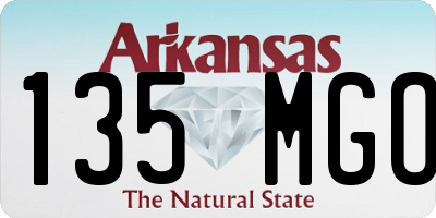 AR license plate 135MGO