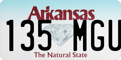 AR license plate 135MGU