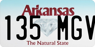 AR license plate 135MGV