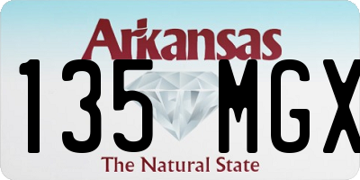 AR license plate 135MGX