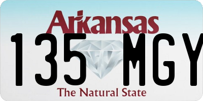 AR license plate 135MGY