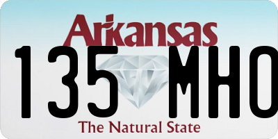 AR license plate 135MHO