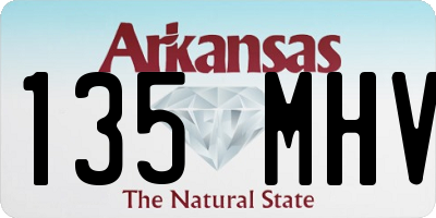 AR license plate 135MHV