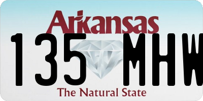AR license plate 135MHW