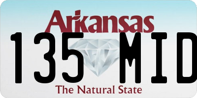 AR license plate 135MID