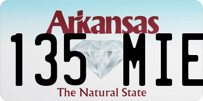 AR license plate 135MIE