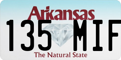 AR license plate 135MIF