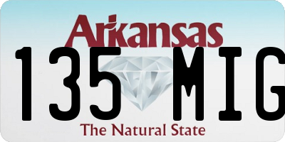 AR license plate 135MIG