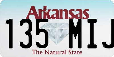 AR license plate 135MIJ