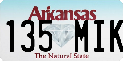 AR license plate 135MIK