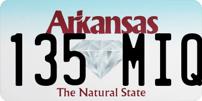 AR license plate 135MIQ