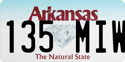 AR license plate 135MIW