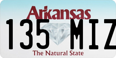 AR license plate 135MIZ