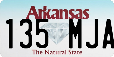 AR license plate 135MJA