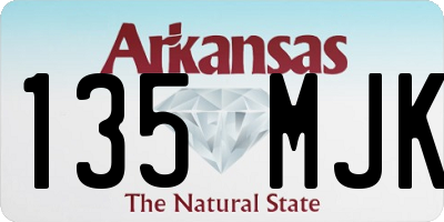 AR license plate 135MJK