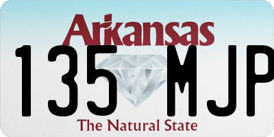 AR license plate 135MJP