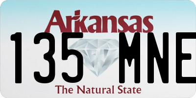 AR license plate 135MNE