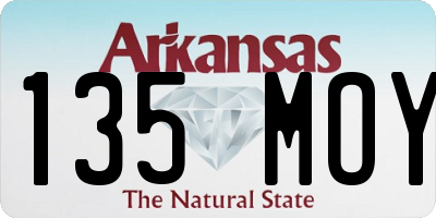 AR license plate 135MOY