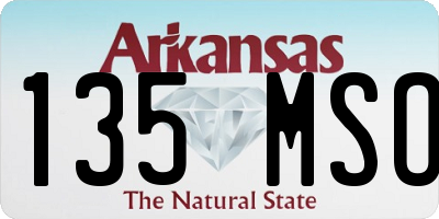 AR license plate 135MSO