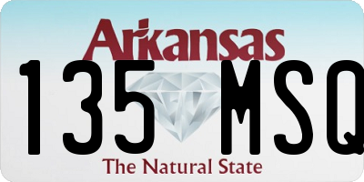 AR license plate 135MSQ