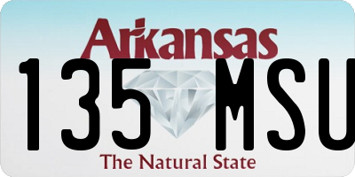 AR license plate 135MSU